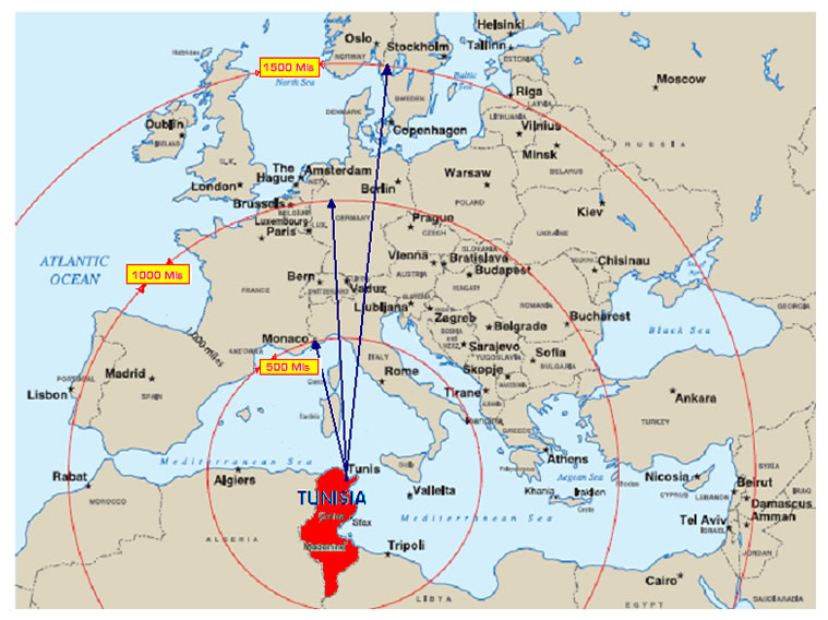 Close to Europe - map